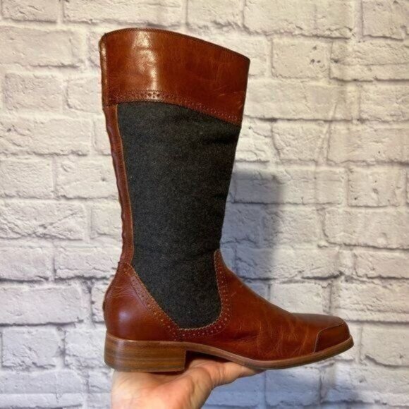 Wolverine Brown and Gray-Blue Women's Boots Size 7 - Picture 9 of 14